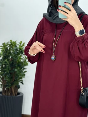پیراهن مانتویی کتان پاییزه