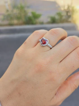 انگشتر قلب رنگی رادیوم