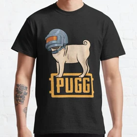 تیشرت با طرح PUGG Cute Funny Pug Wearing پابجی کد 14269