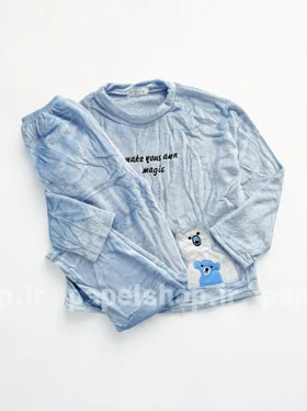 ست بلوز و شلوار حوله ای طرح خرس و بچه خرس