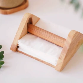 جا دستمالی رولی چوبی