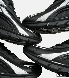 کفش کتانی ساق‌دار مشکی سفید Reebok Shaq Attaq