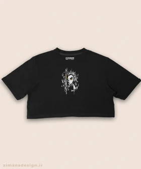 کراپ زنانه طرح شیطان کش شخصیت کیوجورو رنگوکو کد 903