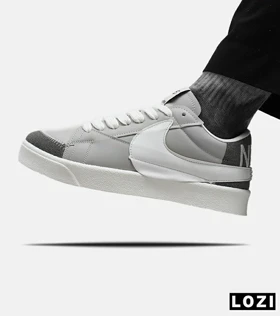 کفش نایک مردانه و زنانه طوسی سفید Nike Blazer Low 77 Jumbo
