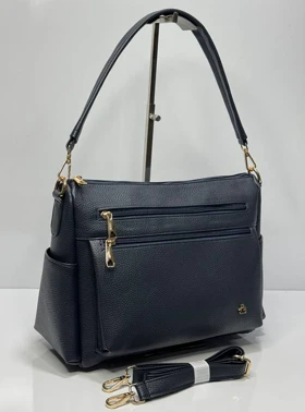 کیف دوشی و دستی آلفا کد 6020 (سرمه ای)