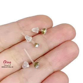 گوشواره میخی تک نگین (بسته سه جفتی)