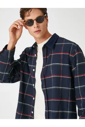پیراهن چوب بری چهارخانه 3WAM60128HW