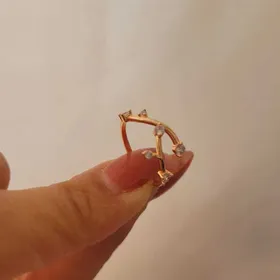 انگشتر ژوپینگ زنانه نگین‌دار طرح شاخه