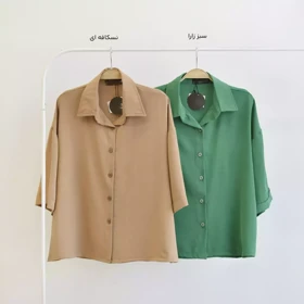 شومیز یقه‌دار زنانه با آستین کوتاه – استایل آزاد و راحت