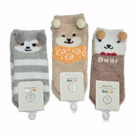 جوراب بچگانه حوله ای عروسکی سایز 6 ماه تا 2سال برن MOMO