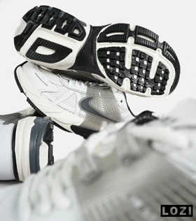 کفش کتانی مردانه و زنانه سفید طوسی کرم Nike cushlon