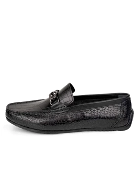 کفش چرم مردانه مدل 6004 سگک حلقهای