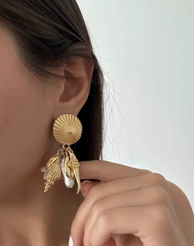 گوشواره چارم ماهی و صدف