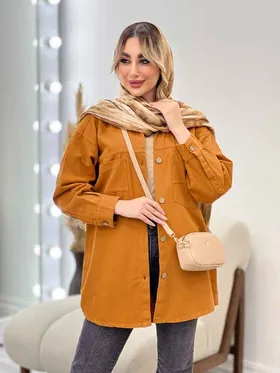 مانتو کتان پشت دکمه