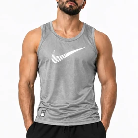 رکابی ورزشی مردانه نایک مدل DS-Dri Fit-5G0689 طوسی روشن