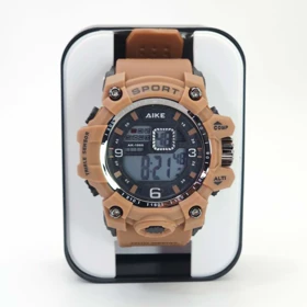 ساعت مچی دیجیتالی دخترانه و پسرانه ایک AIKE زیبا و باکیفیت (قهوه ای)