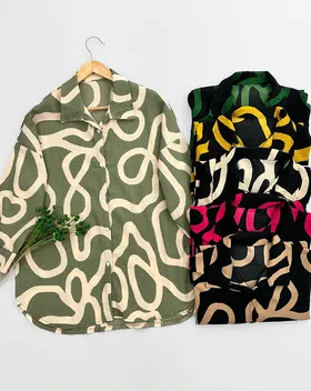 شومیز طرح دار (41)کد3579