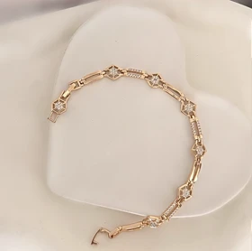 دستبند طرح لوزی نگین‌دار ژوپینگ 641