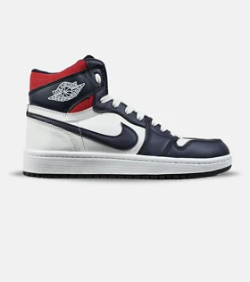 کفش کتانی ساق‌دار مردانه و زنانه سرمه ای سفید NIKE jordan 1 مدل 7678