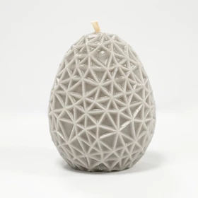 شمع دوژه طرح تخم مرغی (طوسی)