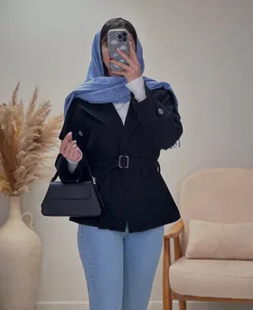 پالتو کمربنددار جلوباز فوتر