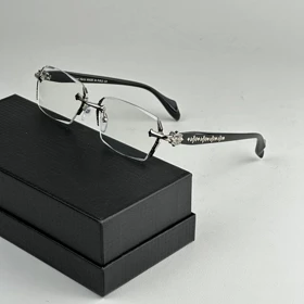 عینک فریم لس کروم هارتز کد 2924 Chrome Hearts (نقره ای)