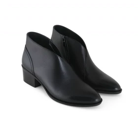 نیم بوت زنانه چرم یلسان مدل ویکات کد 689-GN