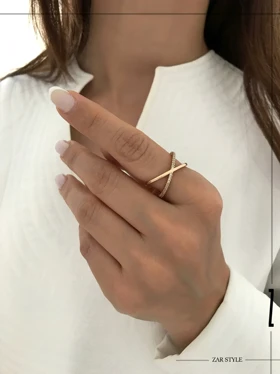 انگشتر زنانه ایکس نگین‌دار