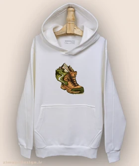 هودی مردانه و زنانه طرح کمپ و جنگل نوردی کد 1065