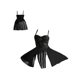 لباس خواب مشکی فنردا برند لاریسا کد 4917