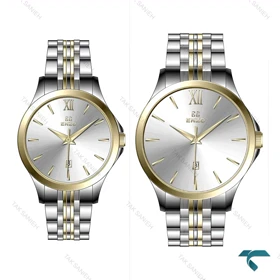 ساعت ست انزو EC-612TES دورنگ طلایی صفحه سیلور Enzo-8099-S