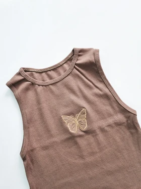 کراپ تاپ کبریتی طرح پروانه