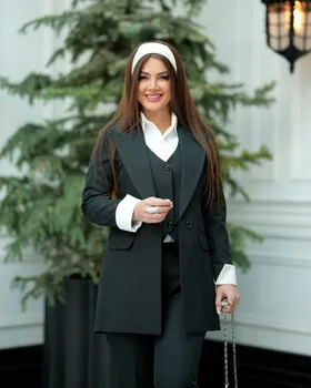 چهار تیکه زنانه کت و شلوار جلیقه و شومیز مدل شهلا کد 2041