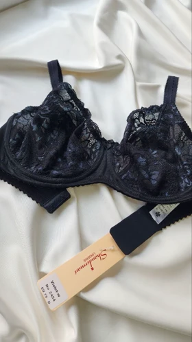 سوتین تک دانتل و پرلون فنردار مدل Violet-w برند SHANDERMAN کد: 2454