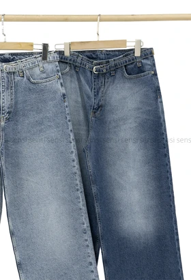 شلوارجین وایدبلت کمربند دارکد1004723