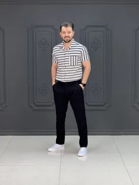 پیراهن 041105 BERSHKA سورمه‌ای