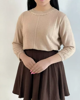 پلیور بافت استین سه ربع کد 5490