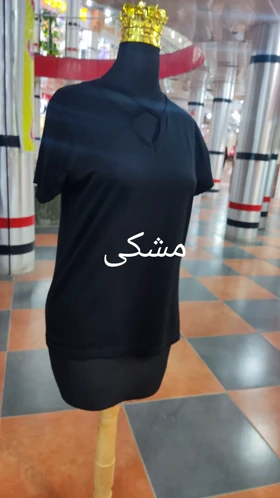 تیشرت زنانه یقه بندی کد5483