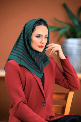 مینی اسکارف دخترانه نخی راه راه