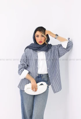شومیز راه راه لینن
