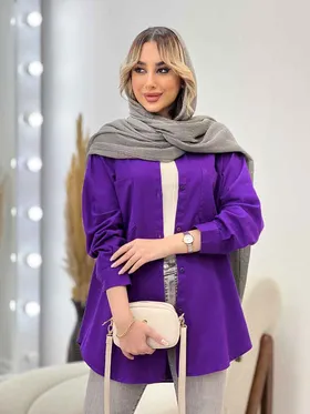 مانتو کتان رنگی دو جیب