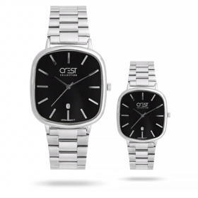 ساعت مچی ست کرست بند استیل نقره ای کد Crest 9979