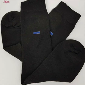 جوراب مردانه مشکی ماییلدا کد 00 ساده بسته 3 عددی