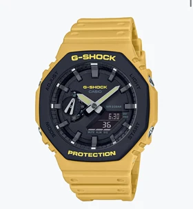 ساعت جی شاک 2100 زرد صفحه مشکی