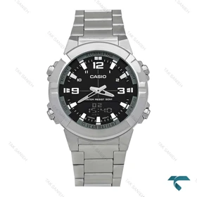 ساعت مچی کاسیو AMW-870 مردانه اصل سیلور صفحه مشکی Casio-7414-G