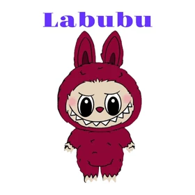 استیکر پارچه و لباس پاد آفرین مدل لبوبو قرمز کد 641