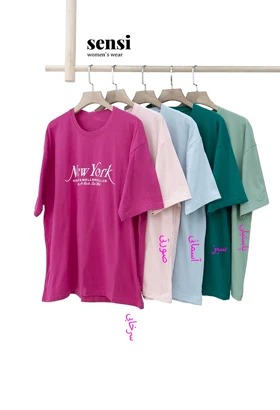 تیشرت NEW YORKچاپی قواره دار