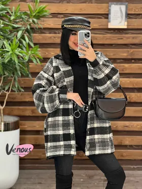 شکت چهارخونه آستین پفی