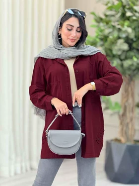 مانتو بغل سه دکمه دو جیب پیله