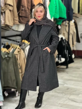 پالتو فوتر کجراه زنانه درجه یک آستردار قد بلند